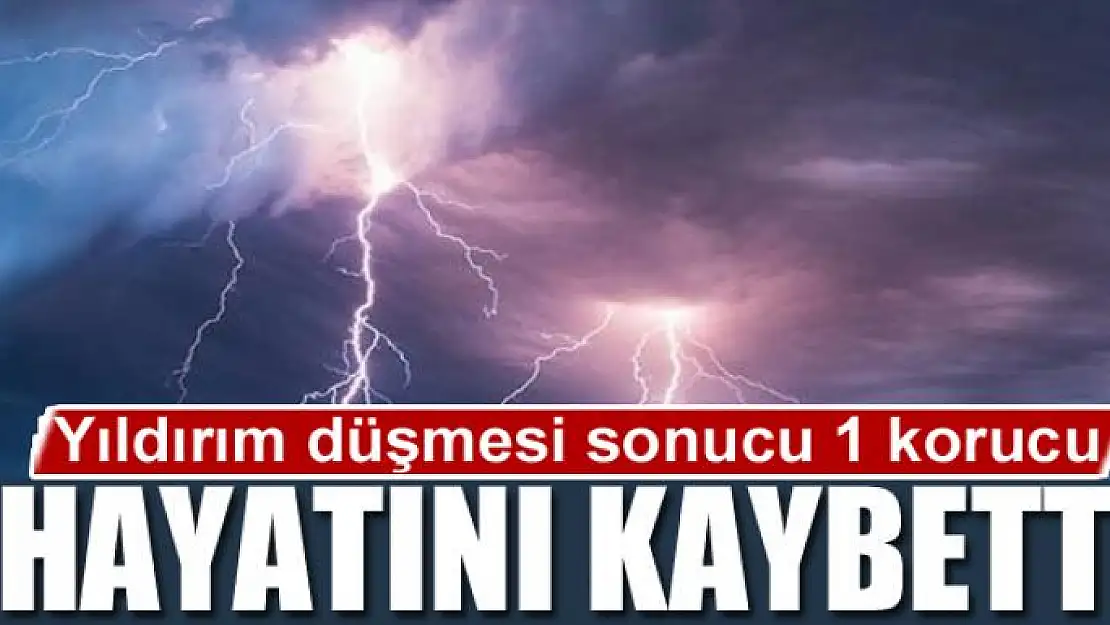 Yıldırım düşmesi sonucu 1 korucu hayatını kaybetti