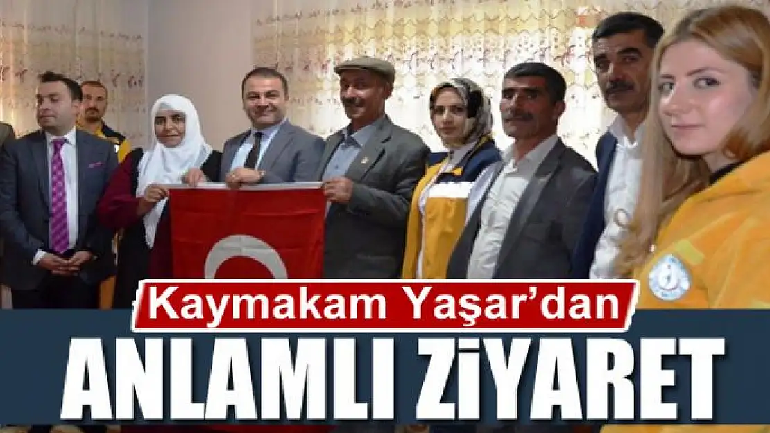 Kaymakam Yaşar'dan şehit ailesi ve gaziye ziyaret 