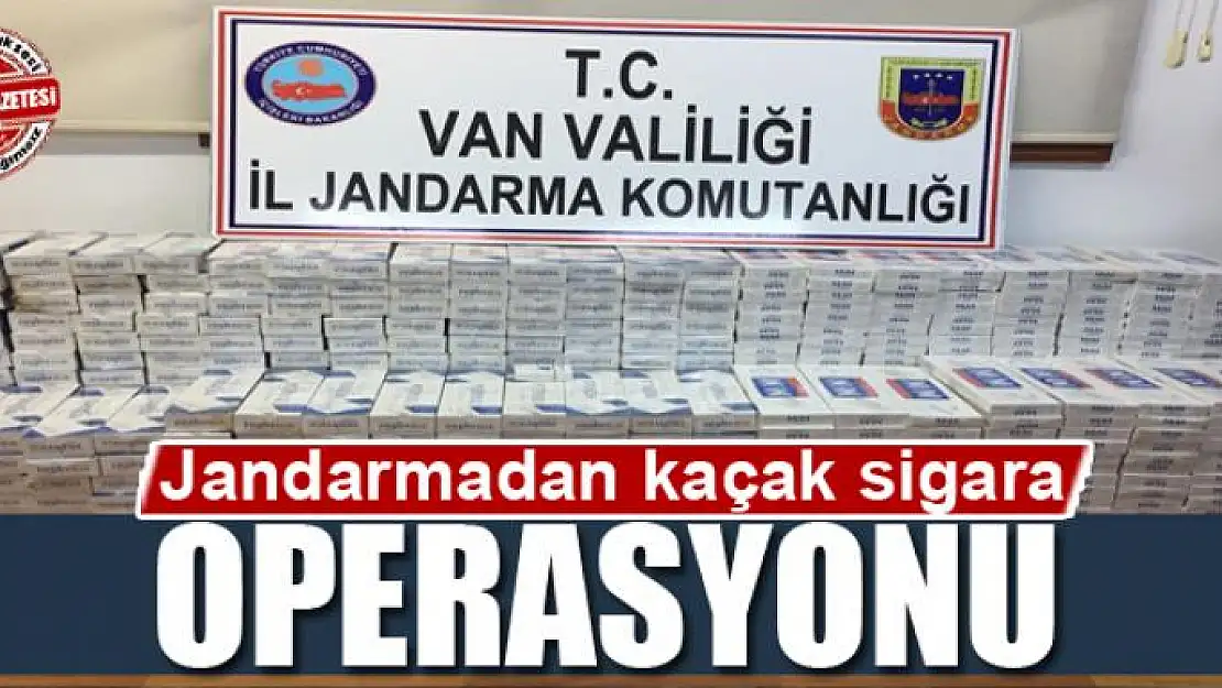 Jandarmadan kaçak sigara operasyonu