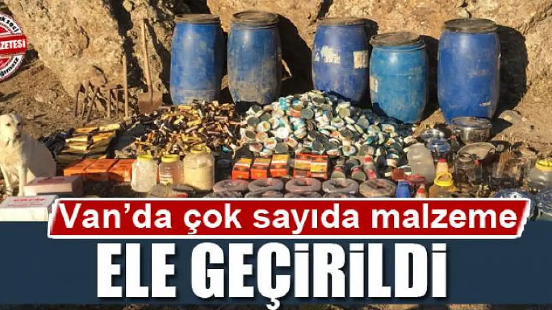 Van'da çok sayıda malzeme ele geçirildi