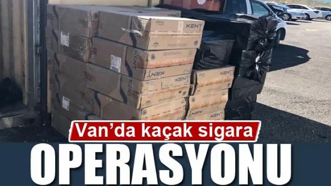 Van'da kaçak sigara operasyonu