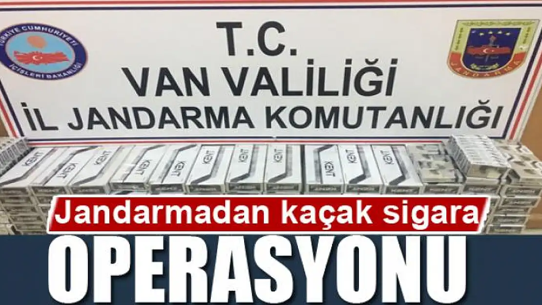 Jandarmadan kaçak sigara operasyonu