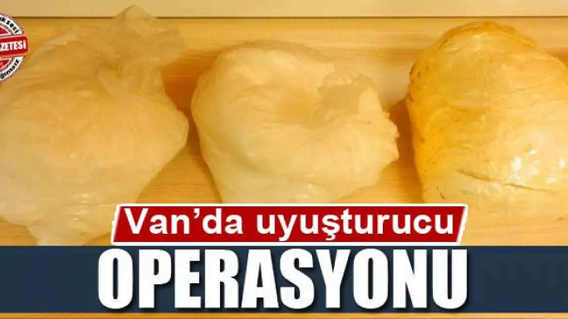 Van'da uyuşturucu operasyonu