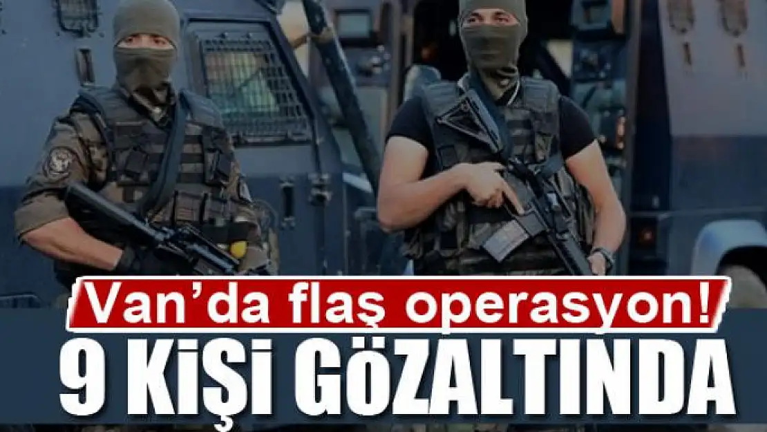 Van'da terör operasyonu: 9 gözaltı