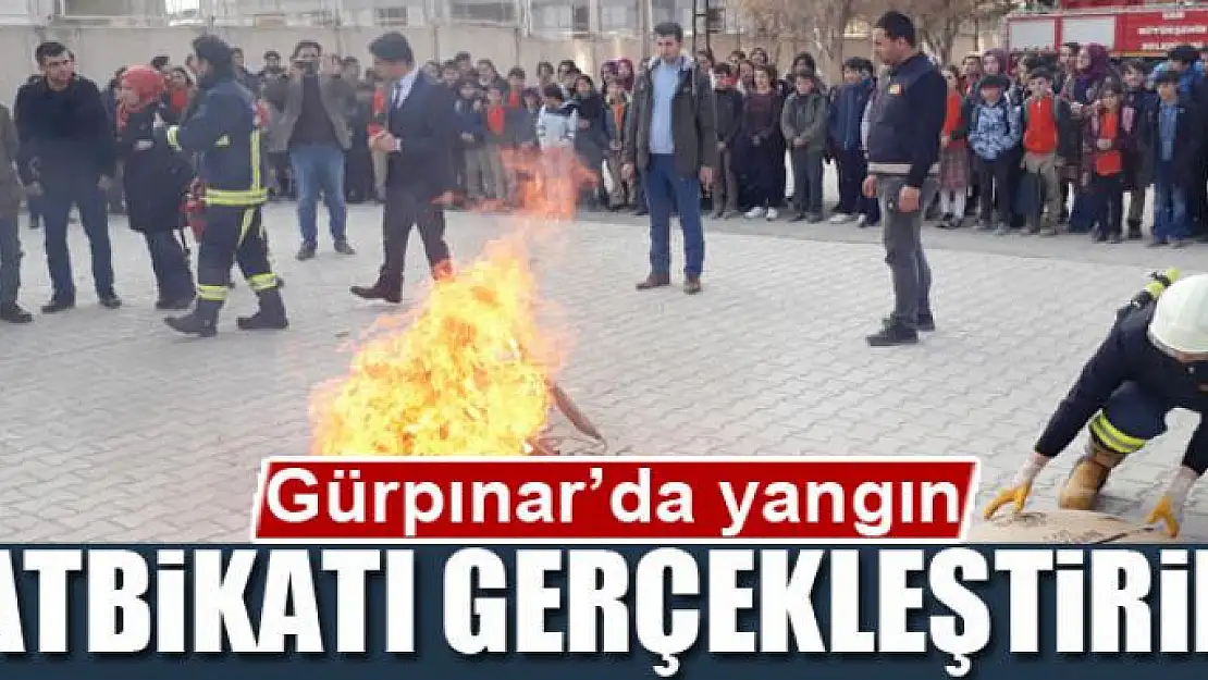 Gürpınar'da yangın tatbikatı