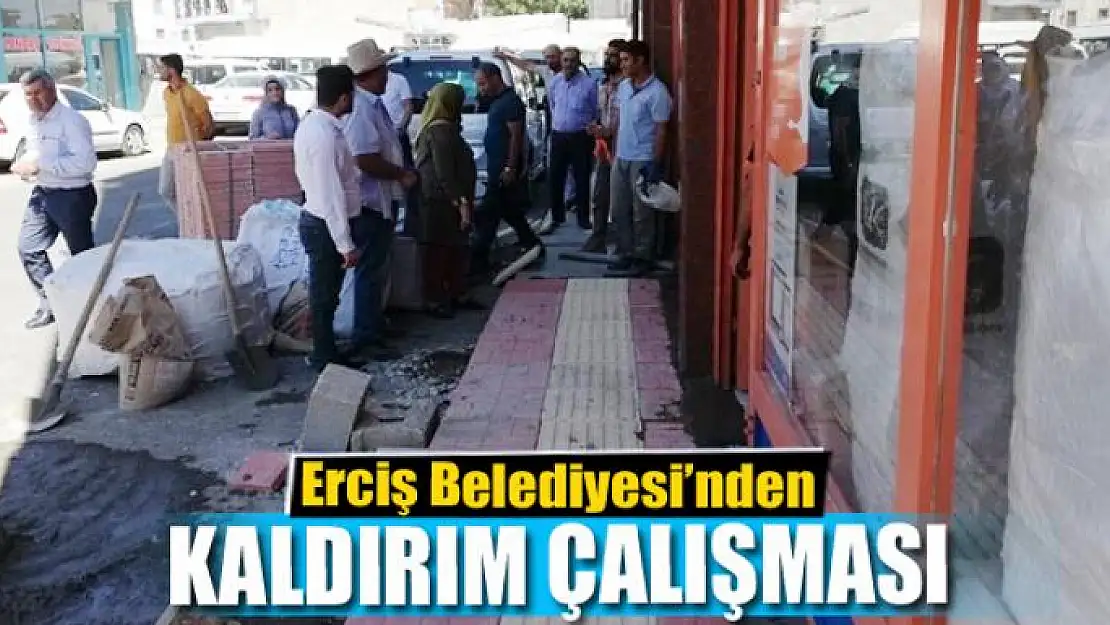 Erciş Belediyesi'nden kaldırım çalışması