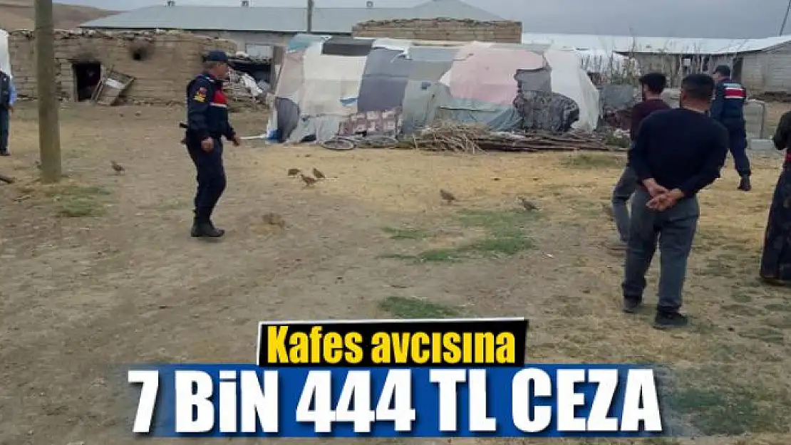 Kafes avcısına 7 bin 444 TL ceza