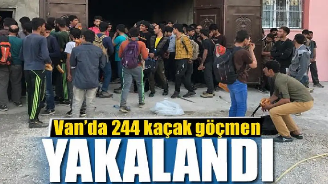 Van'da bir garajda 244 kaçak göçmen yakalandı