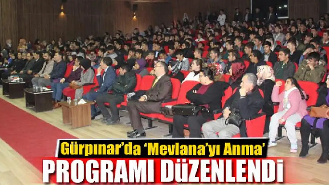 Gürpınar'da 'Mevlana'yı Anma' programı