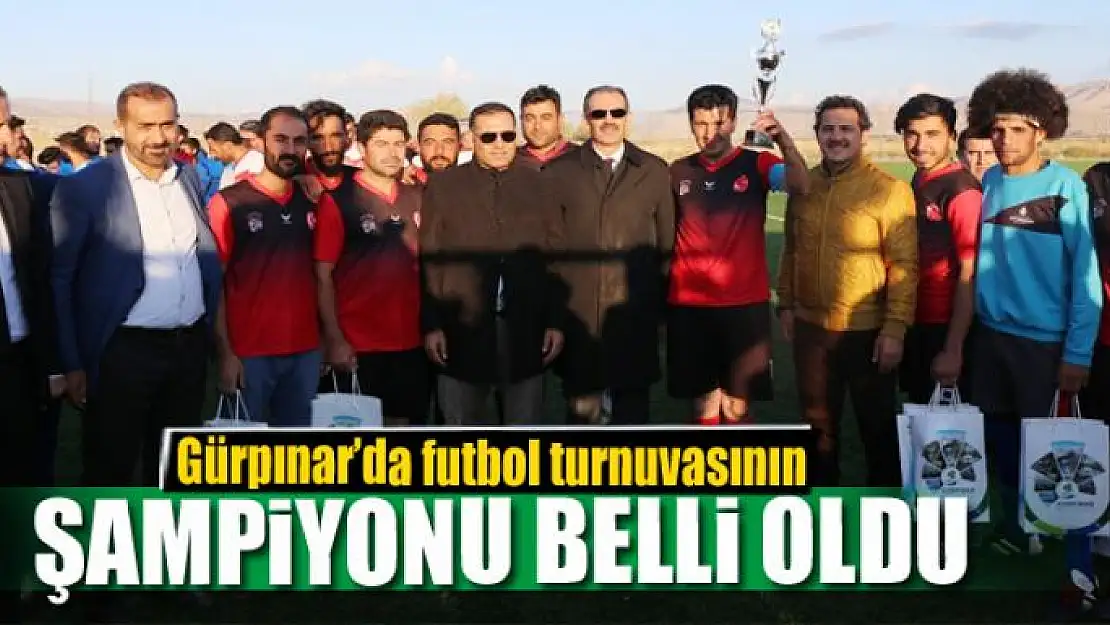 Gürpınar'da futbol turnuvasının şampiyonu belli oldu