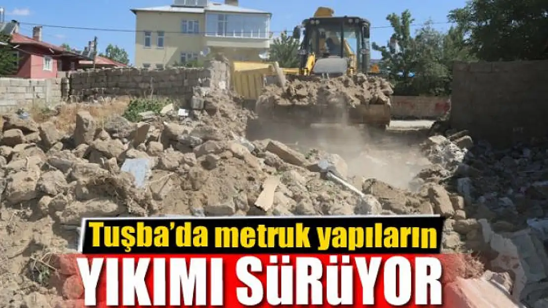 Tuşba'da metruk yapıların yıkımı sürüyor