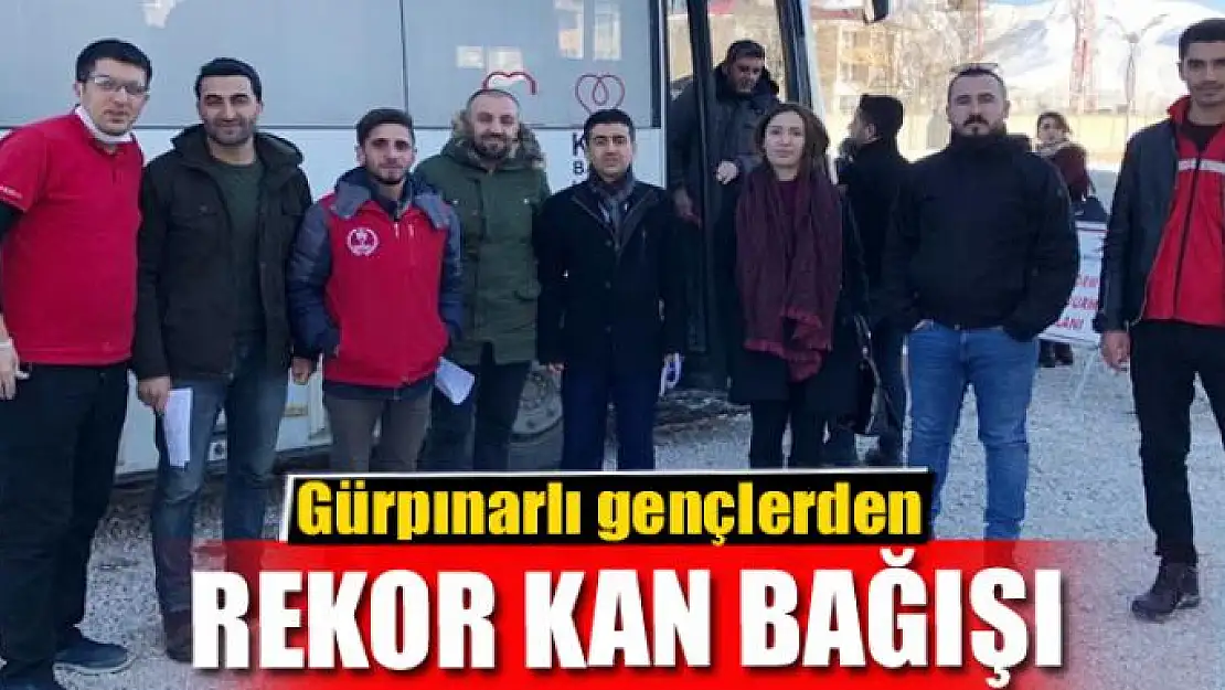 Gürpınarlı gençlerden rekor kan bağışı