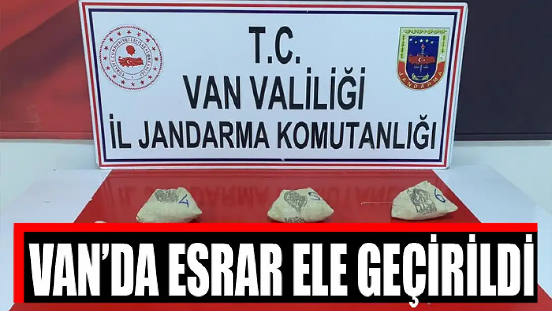 Van'da 3 kilo 995 gram toz esrar ele geçirildi