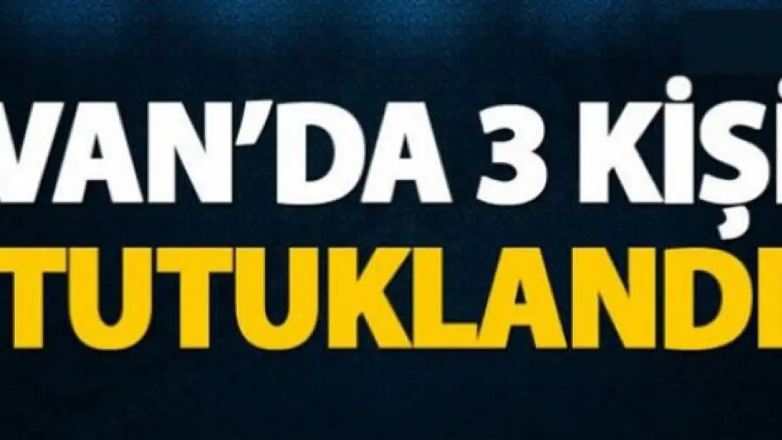 Van'da 3 kişi tutuklandı