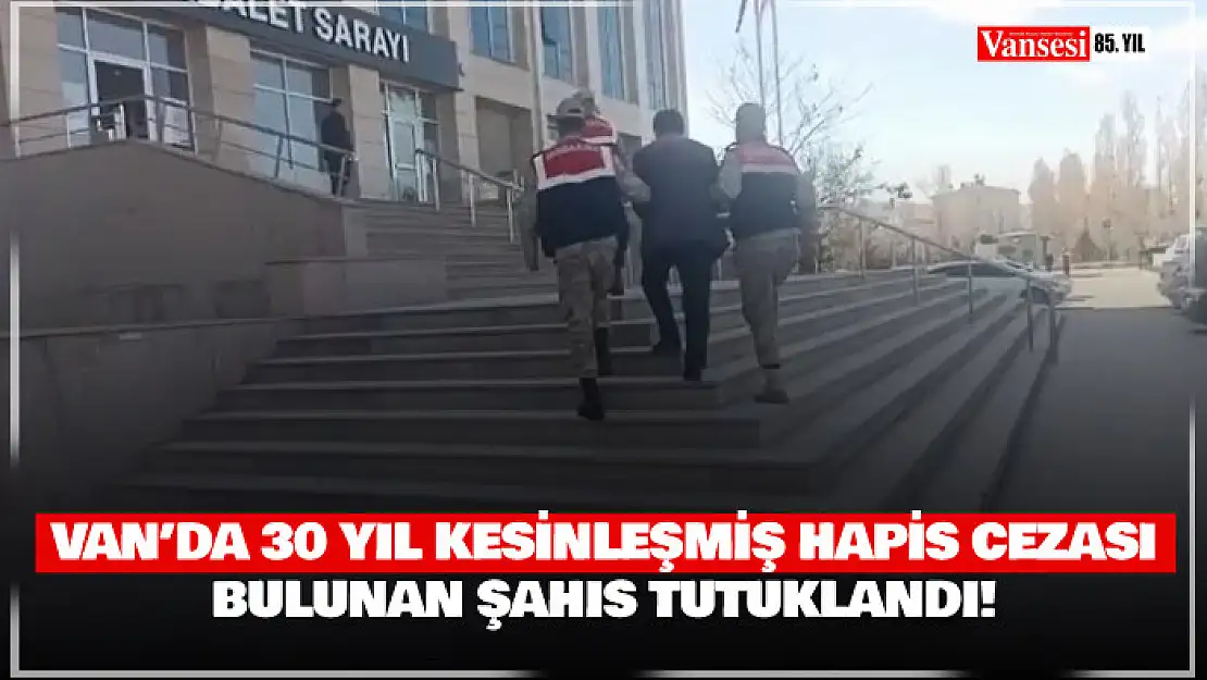 Van'da 30 yıl kesinleşmiş hapis cezası bulunan şahıs tutuklandı