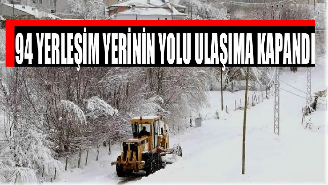 Van'da 94 yerleşim yerinin yolu ulaşıma kapandı