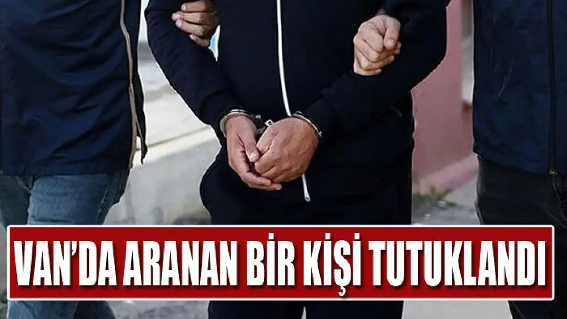 Van'da aranan bir kişi tutuklandı