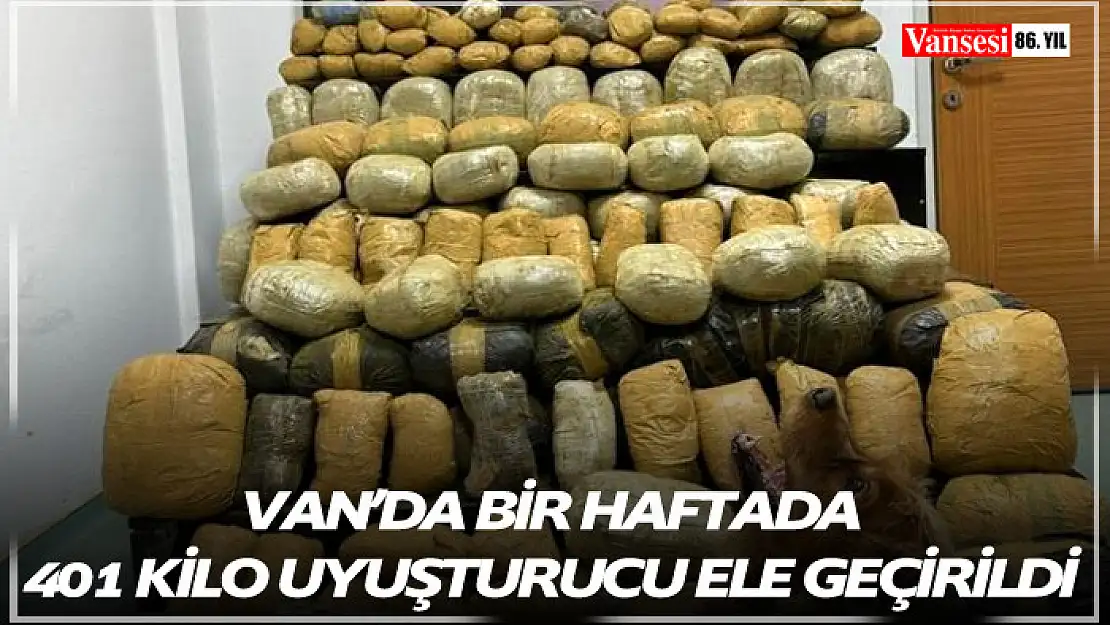 Van'da bir haftada 401 kilo uyuşturucu ele geçirildi