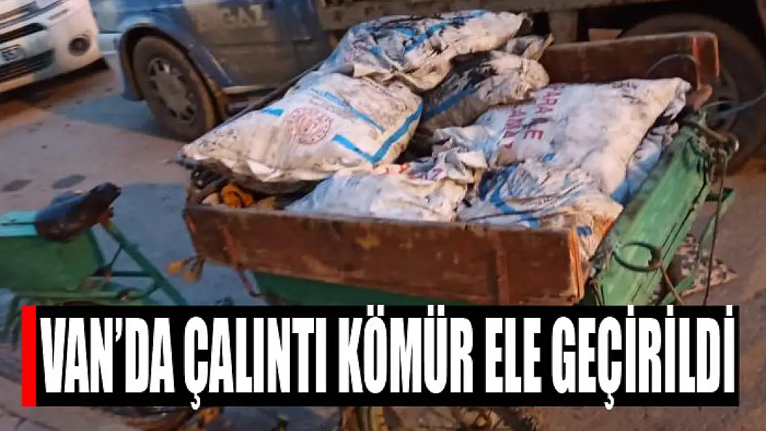 Van'da çalıntı kömür ele geçirildi