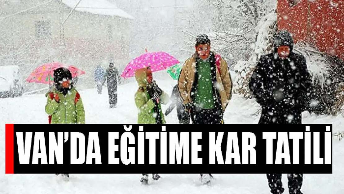 VAN'DA EĞİTİME KAR TATİLİ