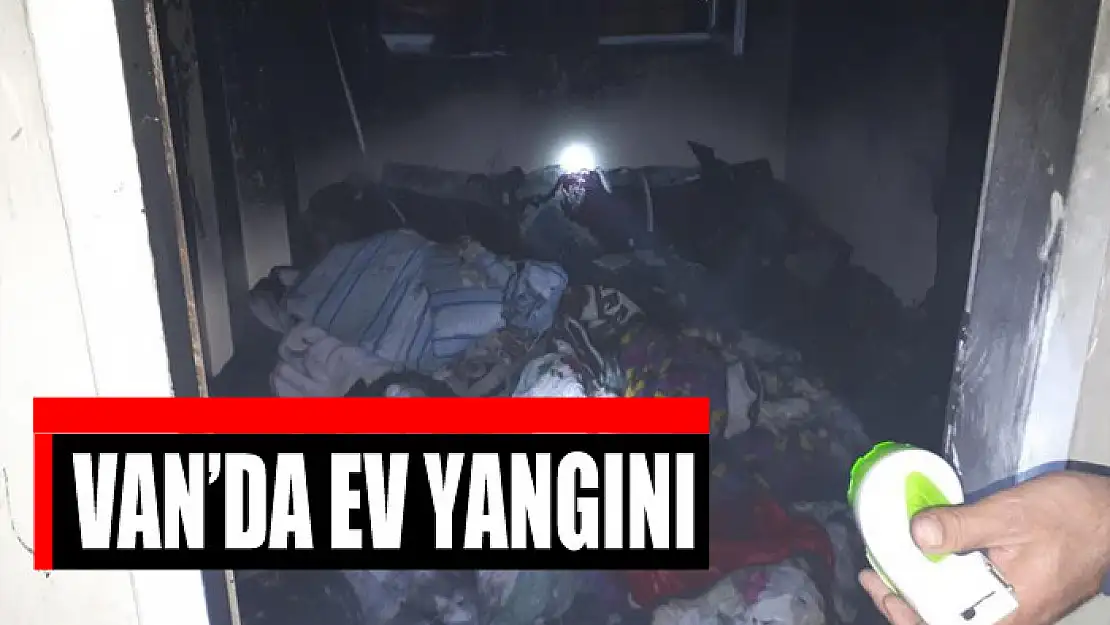 Van'da ev yangını