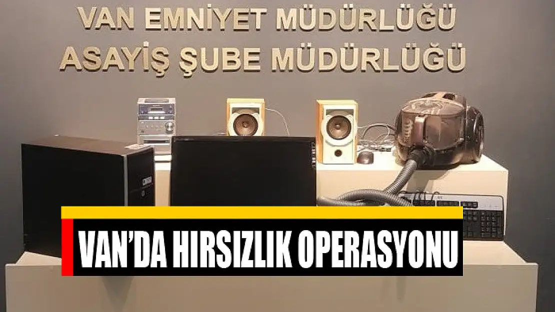 Van'da hırsızlık operasyonu