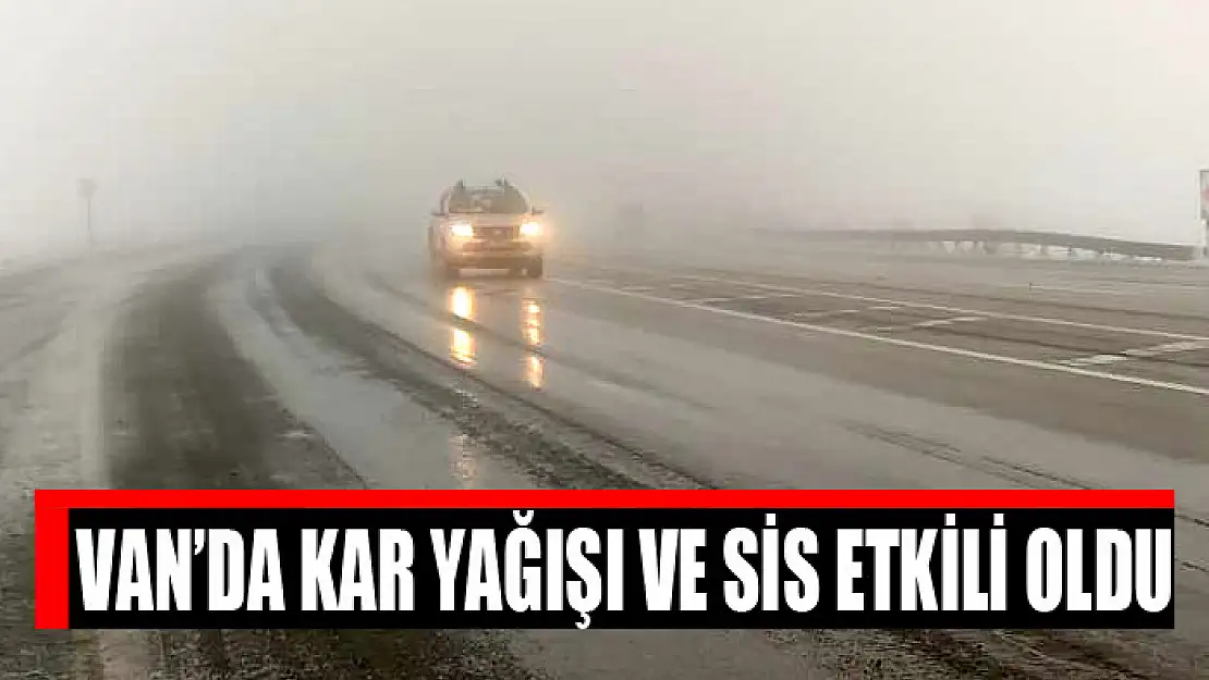 Van'da kar yağışı ve sis etkili oldu