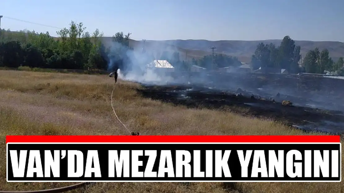 Van'da mezarlık yangını