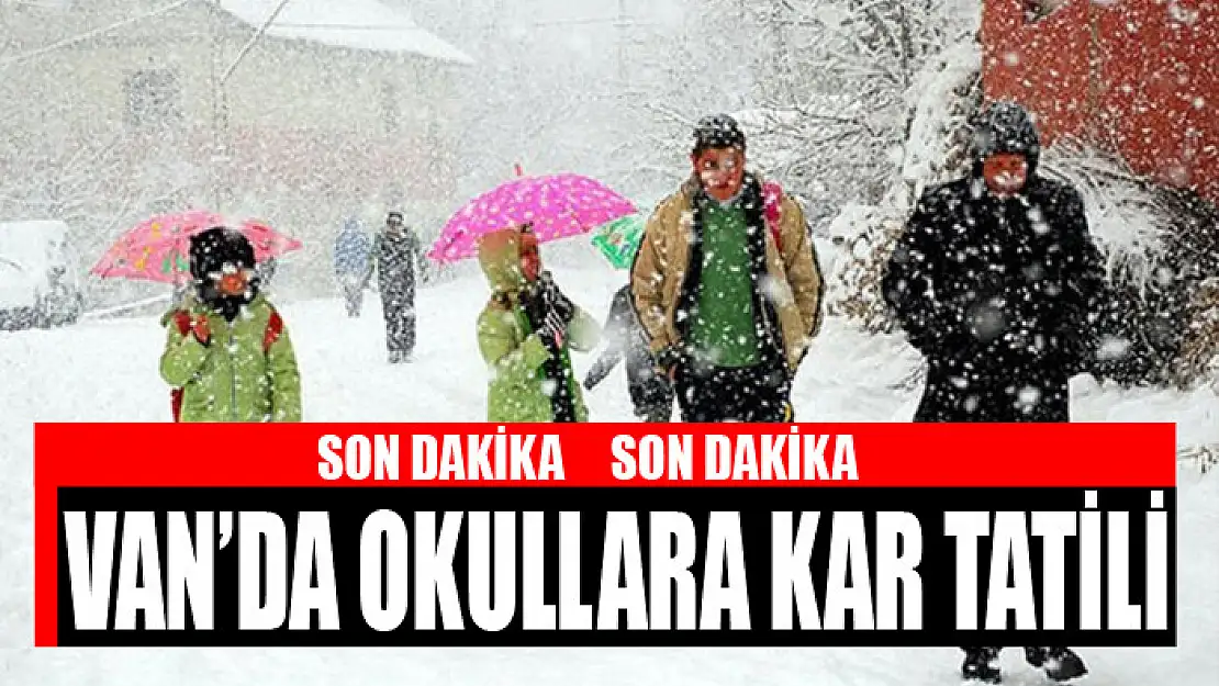 VAN'DA OKULLARA KAR TATİLİ