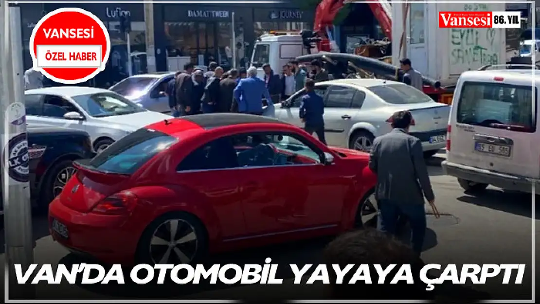 Van'da otomobil yayaya çarptı