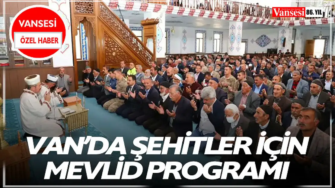 Van'da şehitler için mevlid programı