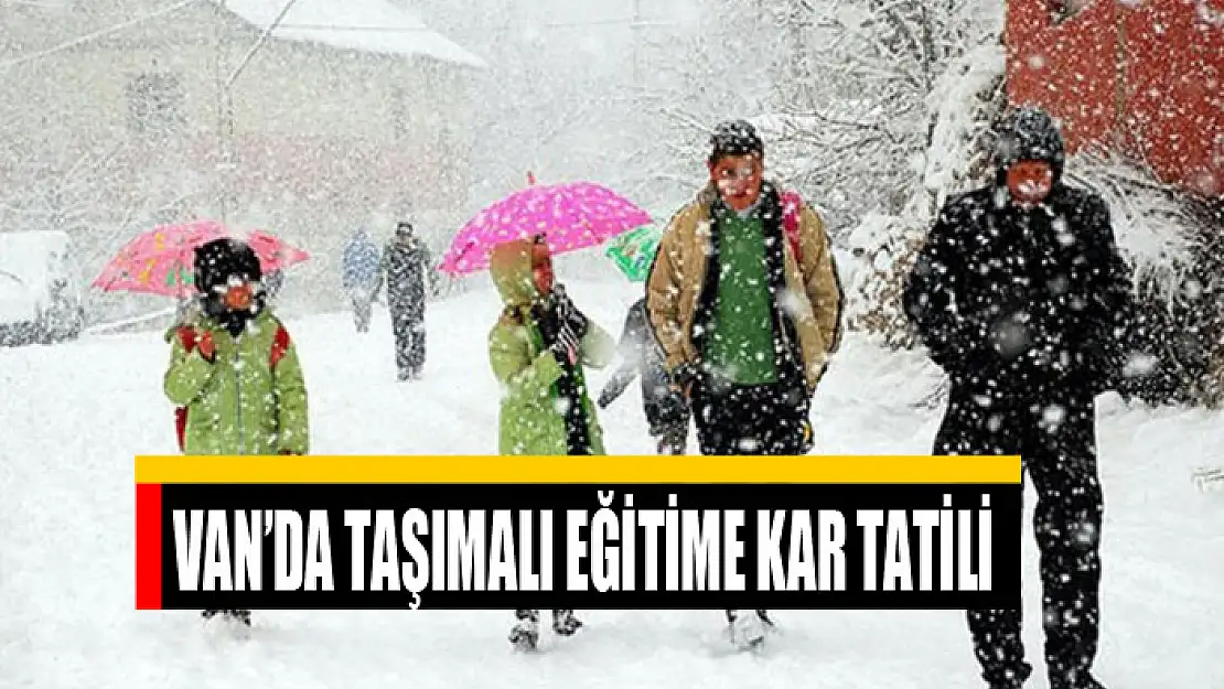 VAN'DA TAŞIMALI EĞİTİME KAR TATİLİ