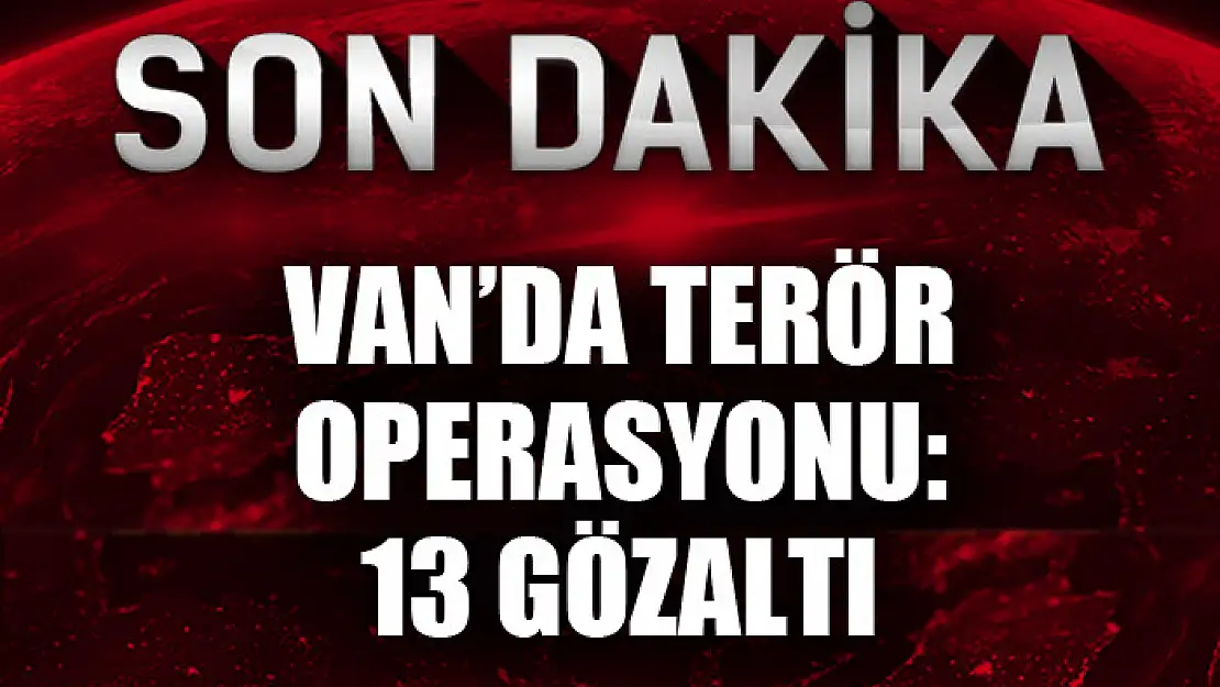 Van'da terör operasyonu: 13 gözaltı