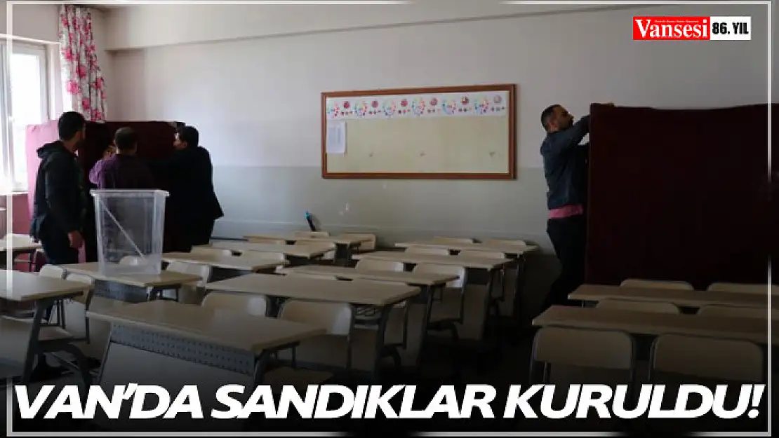 Van'daki okullarda sandıklar kuruldu