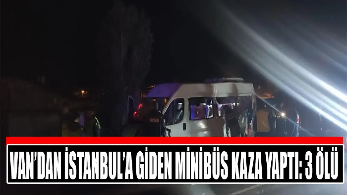 Van'dan İstanbul'a giden minibüs kaza yaptı: 3 ölü