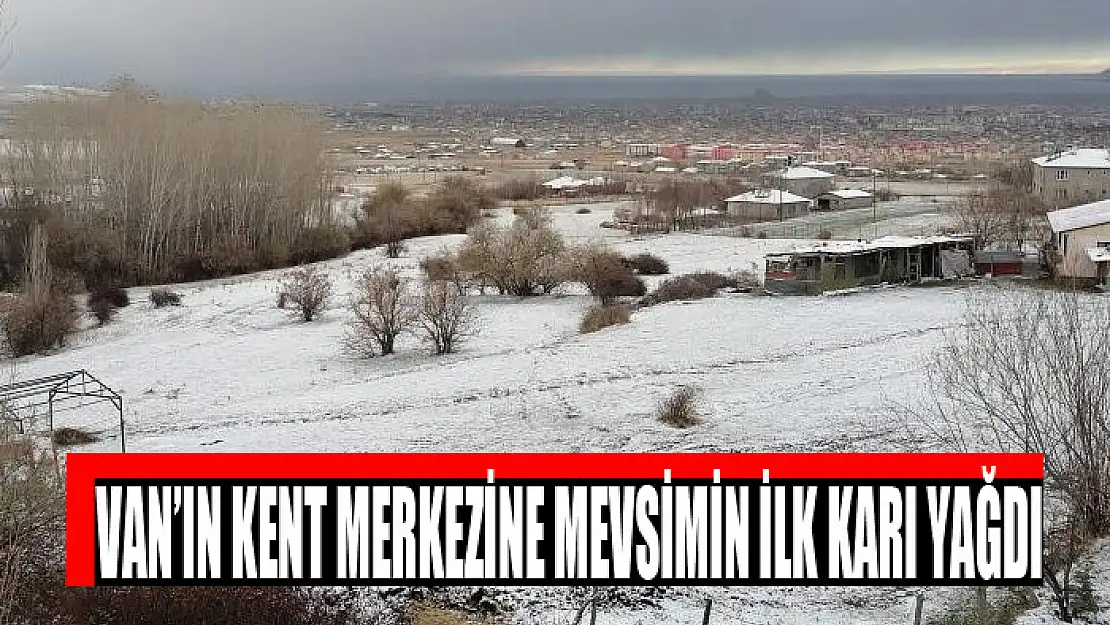 Van'ın kent merkezine mevsimin ilk karı yağdı