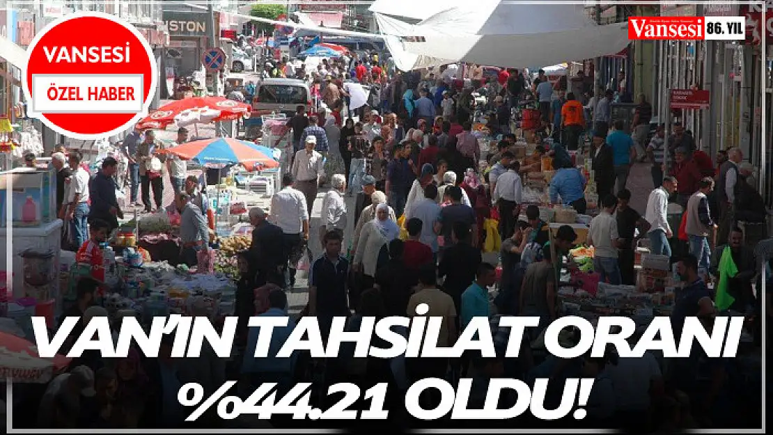 Van'ın tahsilat oranı %44.21 Oldu!