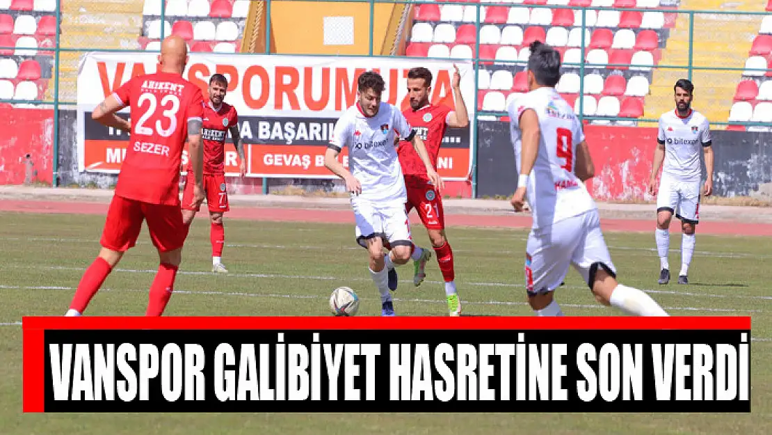 VANSPOR GALİBİYET HASRETİNE SON VERDİ