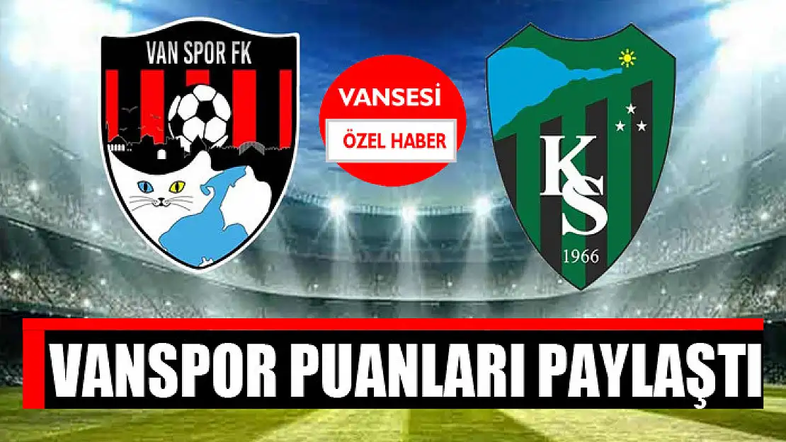 Vanspor puanları paylaştı