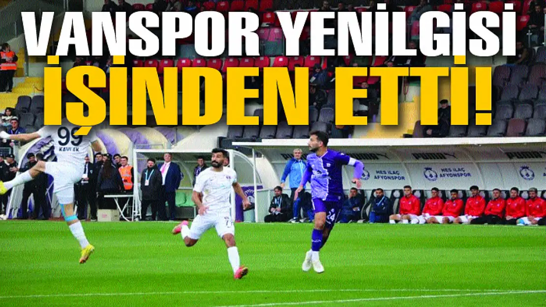 Vanspor yenilgisi işinden etti!