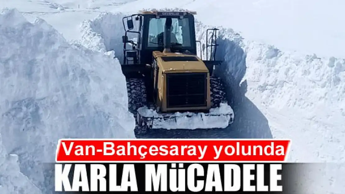 Van-Bahçesaray yolunda karla mücadele