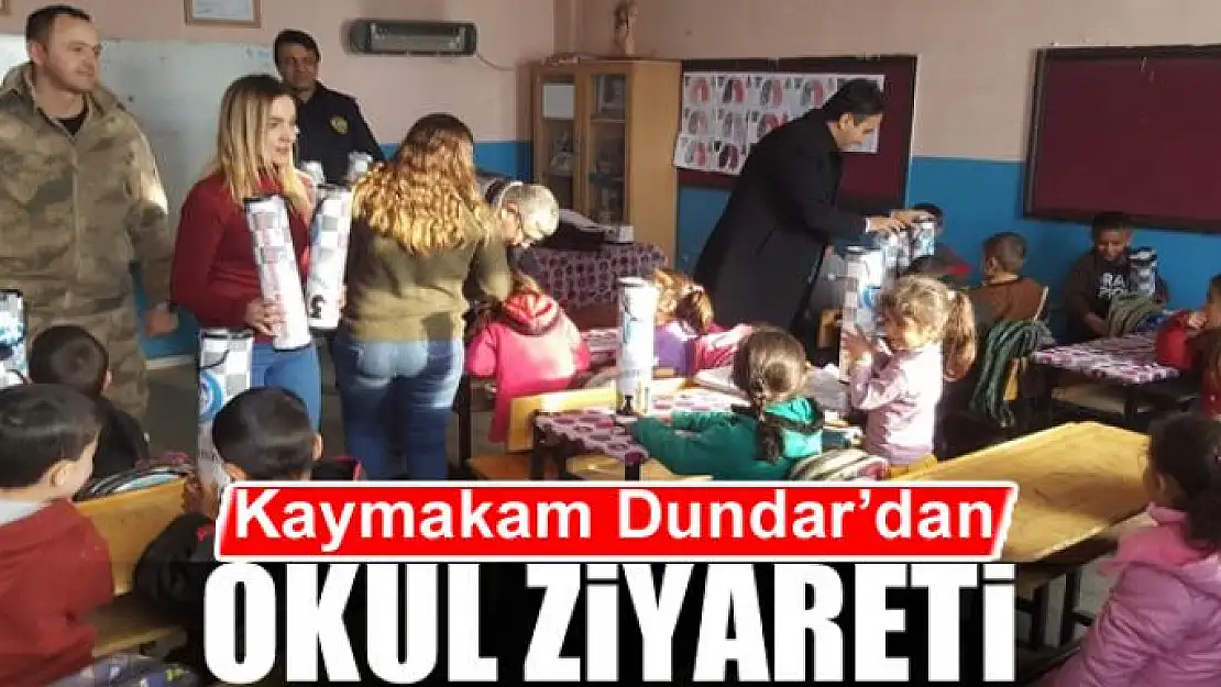 Kaymakam Dundar'dan okul ziyareti