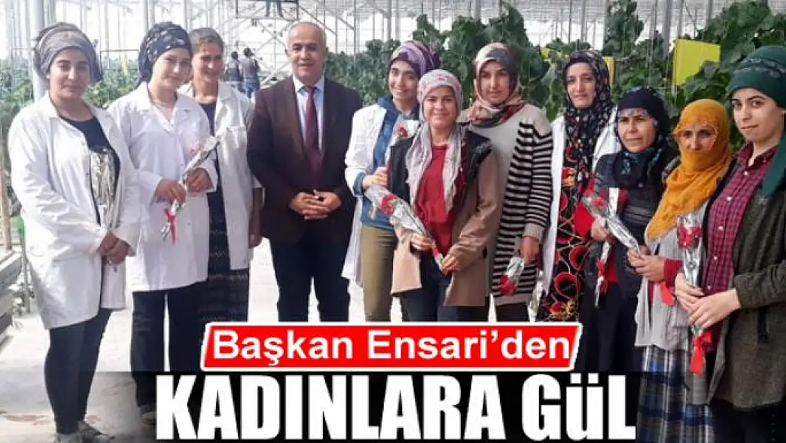 Başkan Ensari'den kadınlara gül