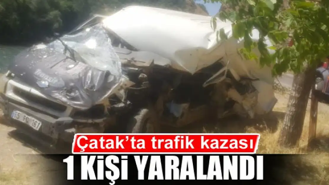 Çatak'ta trafik kazası 1 yaralı