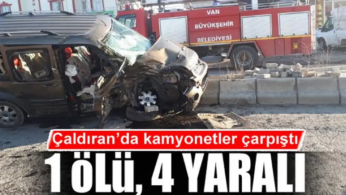 Çaldıran'da kamyonetler çarpıştı: 1 ölü, 4 yaralı