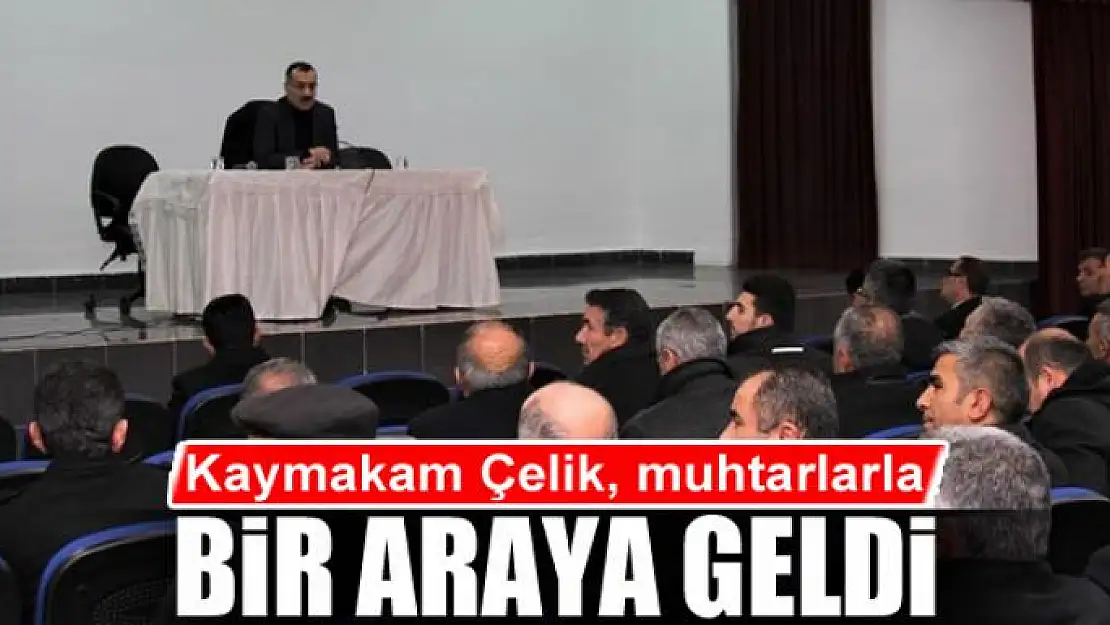 Kaymakam Çelik, muhtarlarla bir araya geldi