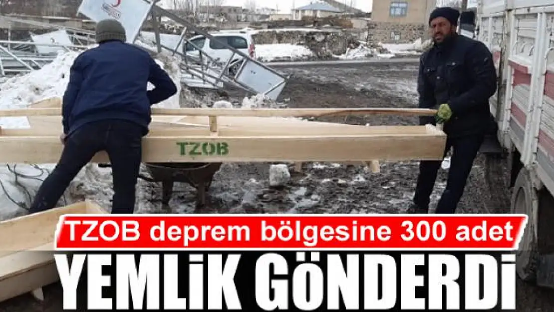 TZOB deprem bölgesine 300 adet yemlik gönderdi