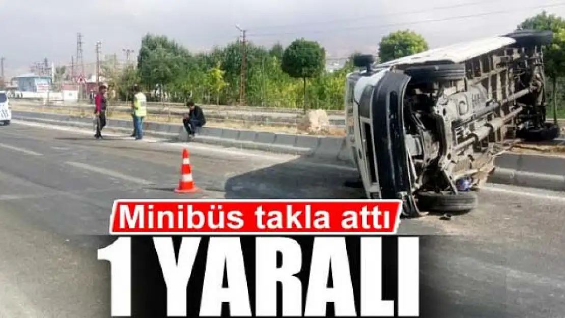 Minibüs takla attı: 1 yaralı