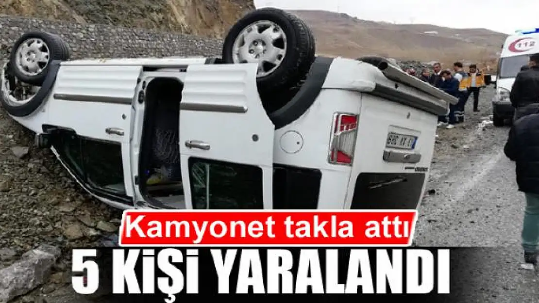 Kamyonet takla attı: 5 yaralı