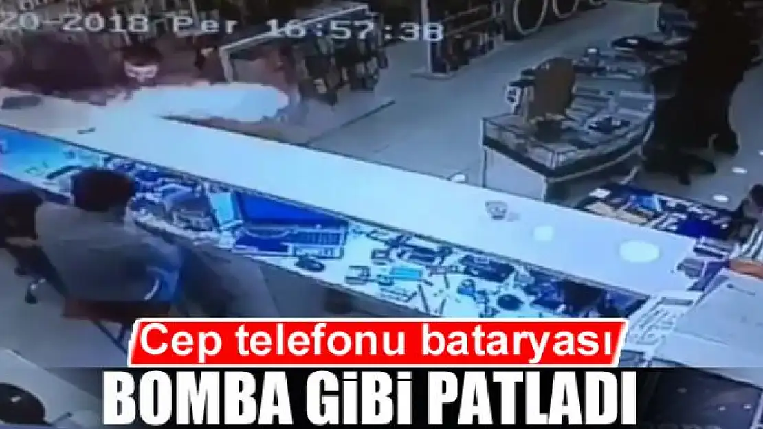 Cep telefonu bataryası bomba gibi patladı